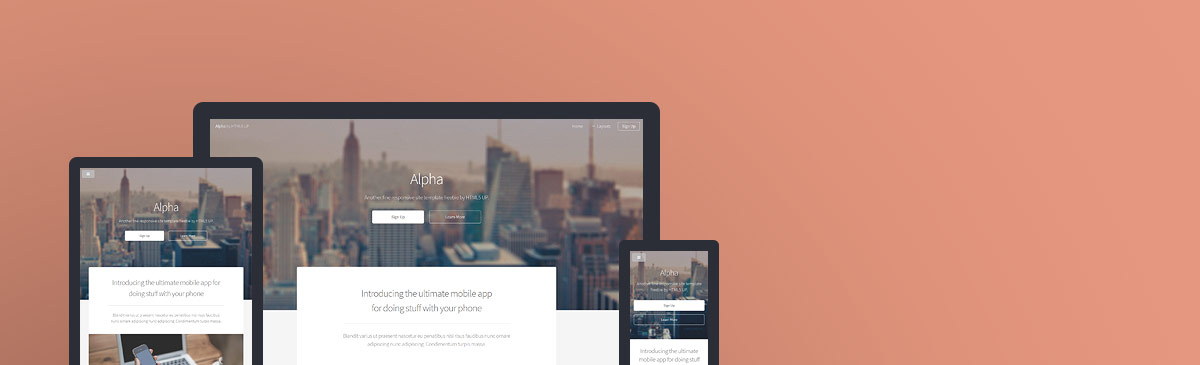 Alpha website template preview