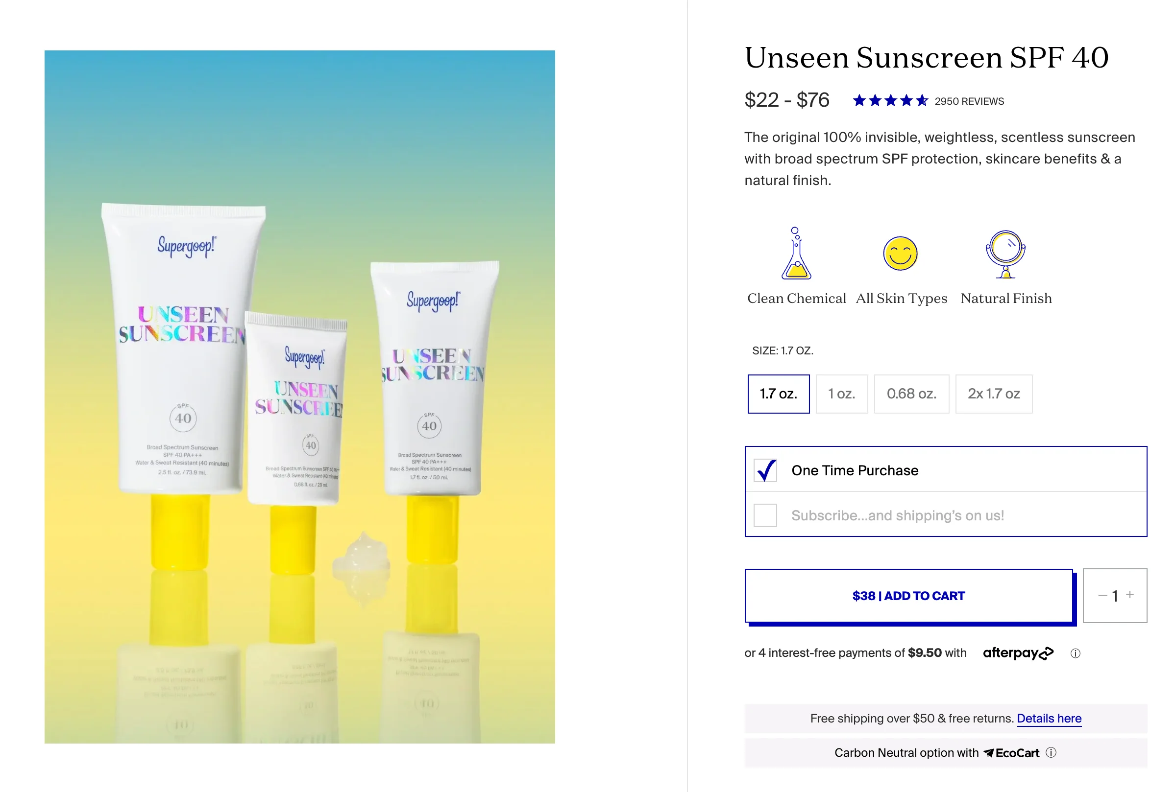 Example of a return policy on an e-commerce website