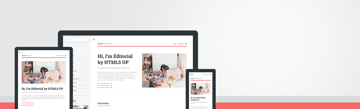 Editorial website template preview