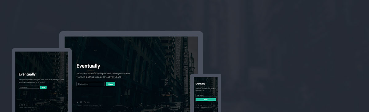 Eventually website template preview