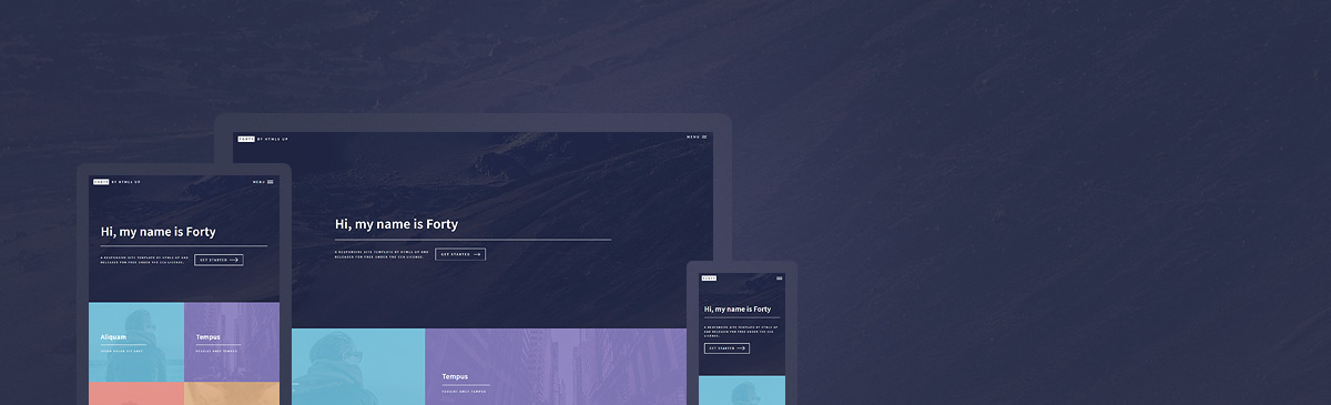 Forty website template preview