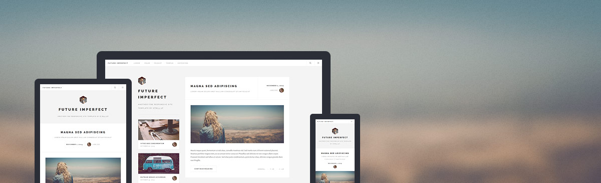 Future Imperfect website template preview