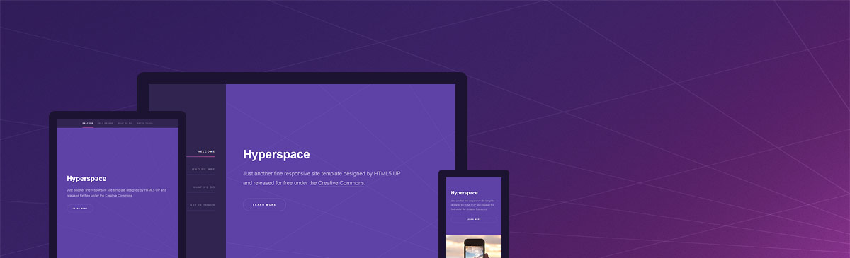 Hyperspace website template preview