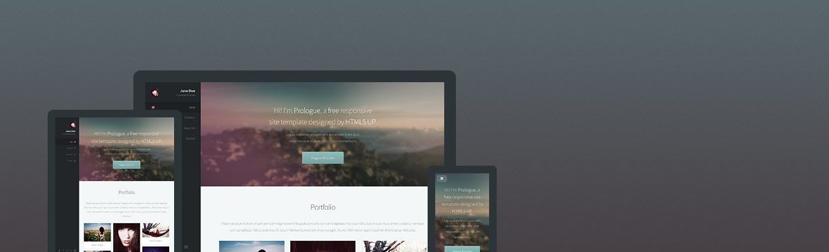 Prologue website template preview
