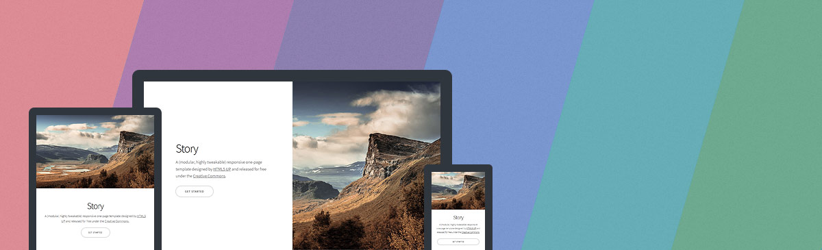 Story website template preview